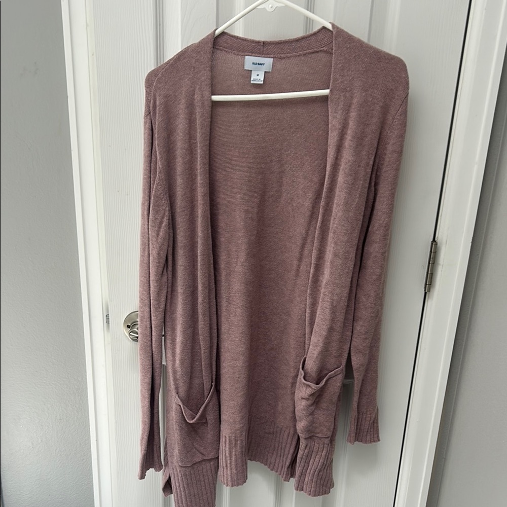 Old Navy Pink Cardigan Sweater Lightweight Open-Front